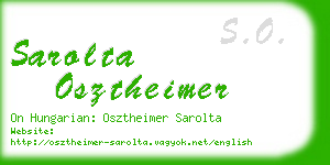 sarolta osztheimer business card